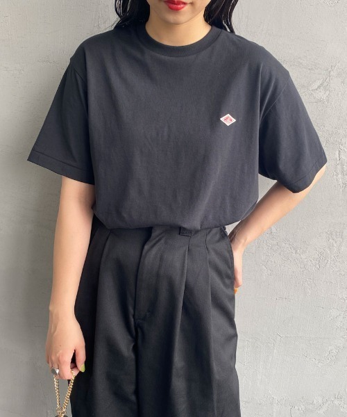 新品未使用⭐︎完売⭐︎DANTON ダントン　ショート丈　袖ワンポイント DANTON/ダントン] ワンポイントロゴ ショートスリーブTシャツ（T