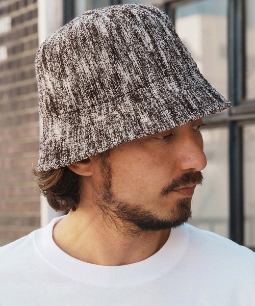 mko12814- Multicolor Knit Thermo Bucket Hat バケットハット