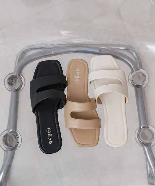 Bab(バブ)の「ニュアンスラインフラットサンダル(サンダル・レディース・ブラック/ベージュ/オフホワイト・M/L)」の16枚目の写真