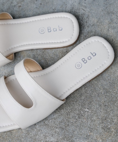 Bab(バブ)の「ニュアンスラインフラットサンダル(サンダル・レディース・ブラック/ベージュ/オフホワイト・M/L)」の7枚目の写真