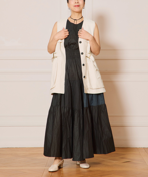 未使用 IENA LA BOUCLE コードエンブ ベスト 定価30800円 IENA LA BOUCLE（イエナラブークル）の「IENA LA BOUCLE オール