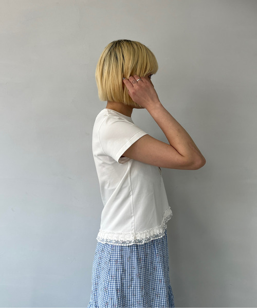 Fano Studios(ファノ ストゥディオズ)の「ドッグプリント レースヘム 半袖Tシャツ FC25S203【Fano Studios】(Tシャツ/カットソー・レディース・ホワイト・L/M/S)」の18枚目の写真