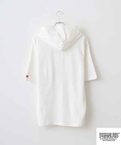 PEANUTS(ピーナッツ)の「PEANUTS集合柄発泡プリントパーカー(Tシャツ/カットソー・メンズ・オフホワイト/杢グレー/ネイビー・LL/L/M)」の8枚目の写真