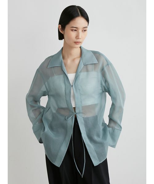 MIESROHE（ミースロエ）の「ｵｰﾌﾟﾝｶﾗｰｼｱｰｼｬﾂ（Tシャツ/カットソー・レディース・グリーン/ホワイト/ブラック・FREE）」の3枚目の写真