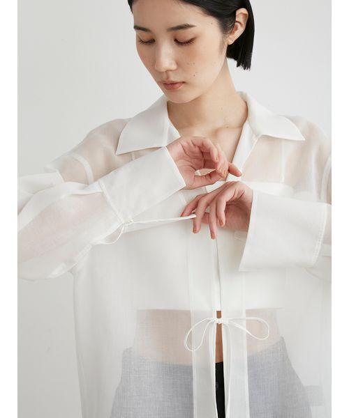 MIESROHE（ミースロエ）の「ｵｰﾌﾟﾝｶﾗｰｼｱｰｼｬﾂ（Tシャツ/カットソー・レディース・グリーン/ホワイト/ブラック・FREE）」の11枚目の写真