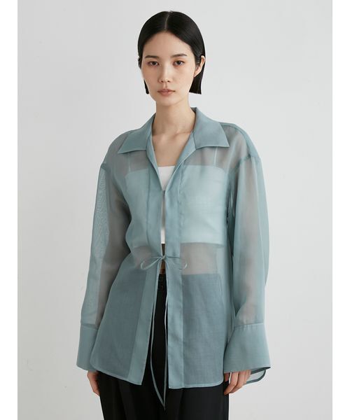 MIESROHE（ミースロエ）の「ｵｰﾌﾟﾝｶﾗｰｼｱｰｼｬﾂ（Tシャツ/カットソー・レディース・グリーン/ホワイト/ブラック・FREE）」の16枚目の写真