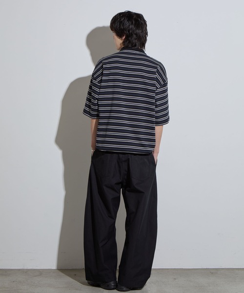 ハーリップトゥ　Multi Border Polo Top ホワイト　美品 ハーリップトゥ Multi Border Polo Top ホワイト 美品 Multi