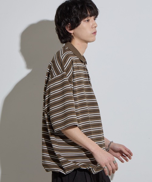 別注Multi Border Polo multi border polo shirt/マルチボーダーポロシャツ（ポロシャツ