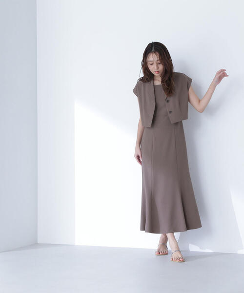 NATURAL BEAUTY BASIC(ナチュラルビューティーベーシック)の「◇ショートジャケット&ワンピースセット(ワンピース・レディース・チャコールグレー/ブラウン・SMALL/MEDIUM/P/S)」の18枚目の写真