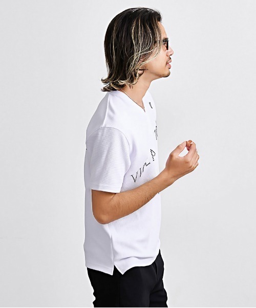 VIOLA（ヴィオラ）の「『VIOLA rumore/ヴィオラ ルモーレ』V/N半袖Tシャツ（Tシャツ/カットソー・メンズ・ブラック/ホワイト/ラベンダー・XL/L/M）」の5枚目の写真