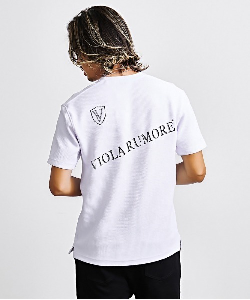 VIOLA（ヴィオラ）の「『VIOLA rumore/ヴィオラ ルモーレ』V/N半袖Tシャツ（Tシャツ/カットソー・メンズ・ブラック/ホワイト/ラベンダー・XL/L/M）」の6枚目の写真