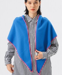 フリース」に該当するマフラー（ブルー・ネイビー/青色系