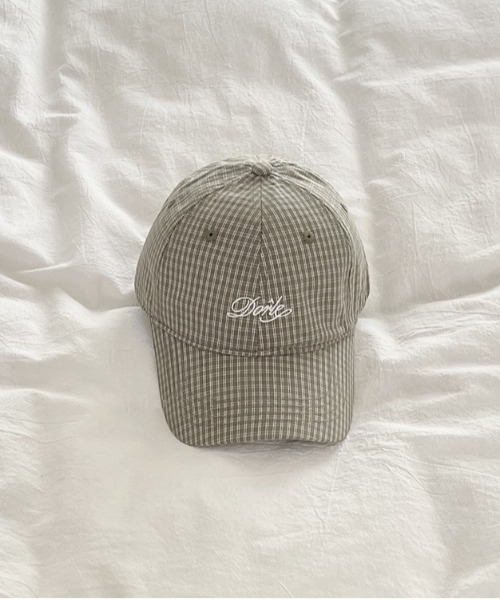 WEGO(ウィゴー)の「WEGO/アソート刺繍チェックキャップ(キャップ・レディース・ホワイト/ベージュ/ネイビー/カーキ・FREE)」の4枚目の写真
