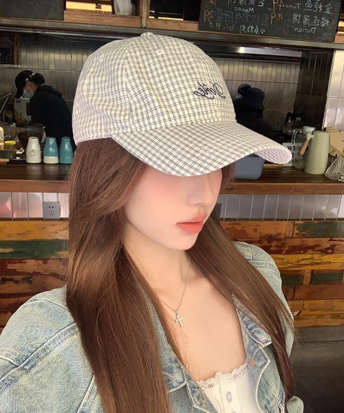 WEGO(ウィゴー)の「WEGO/アソート刺繍チェックキャップ(キャップ・レディース・ホワイト/ベージュ/ネイビー/カーキ・FREE)」の10枚目の写真
