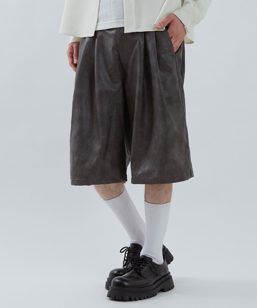 improves（インプローブス）の「PU ワイドショーツ（その他パンツ・メンズ・チャコール/ブラック・LARGE/MEDIUM）」の12枚目の写真