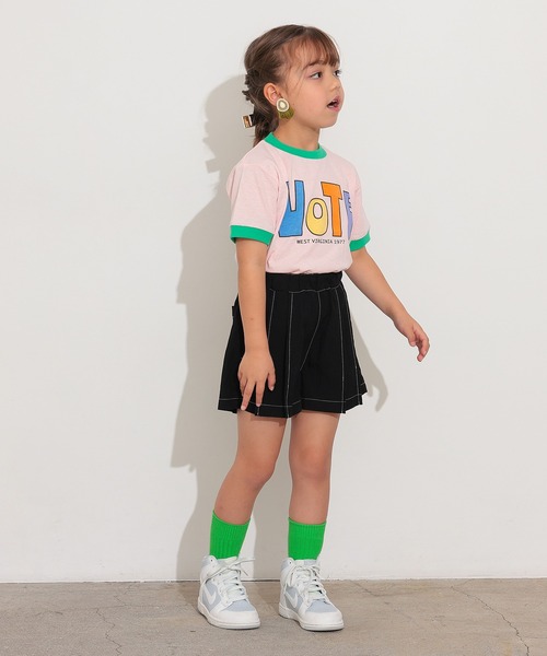 Ocean&Ground(オーシャン&グラウンド)の「VOTEリンガーTシャツ(Tシャツ/カットソー・キッズ・ピンク/ホワイト/イエロー・80/90/95/100/110/120/130/140)」の12枚目の写真