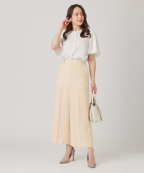 COUP DE CHANCE（クードシャンス）の「【洗える／日本製／裏付き】センタープレス入ワイドパンツ（その他パンツ・レディース・ブラック/ライトブルー/ナチュラル/ホワイト・34/36/38/42/40）」の16枚目の写真