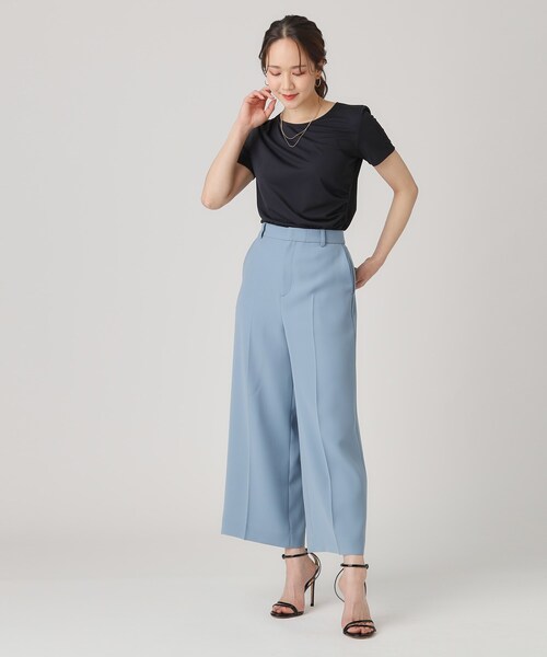COUP DE CHANCE（クードシャンス）の「【洗える／日本製／裏付き】センタープレス入ワイドパンツ（その他パンツ・レディース・ブラック/ライトブルー/ナチュラル/ホワイト・34/36/38/42/40）」の19枚目の写真