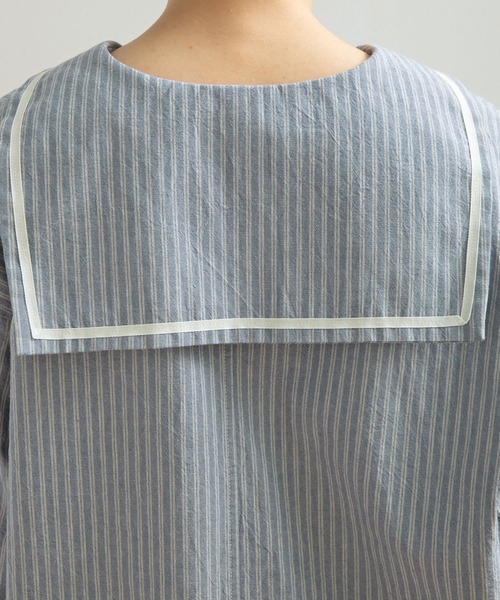 PAR ICI(パーリッシィ)の「セルヴィッチシャンブレー/ストライプ セーラーシャツ(シャツ/ブラウス・レディース・その他/サックスブルー/アイボリー・FREE)」の20枚目の写真