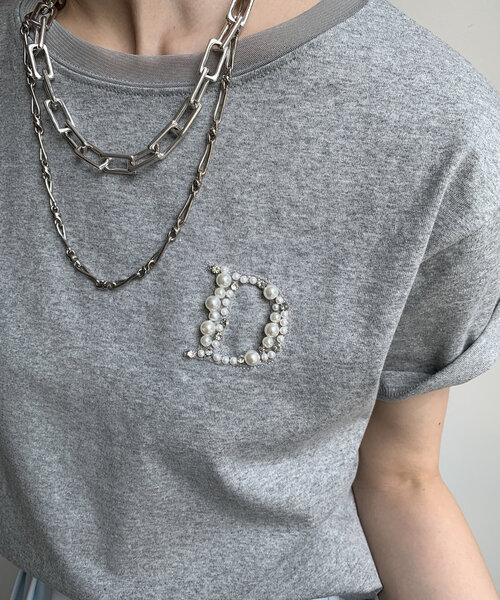 tシャツ DビジューTEE レディース DビジューTEE（Tシャツ/カットソー）｜DouDou（ドゥドゥ）の
