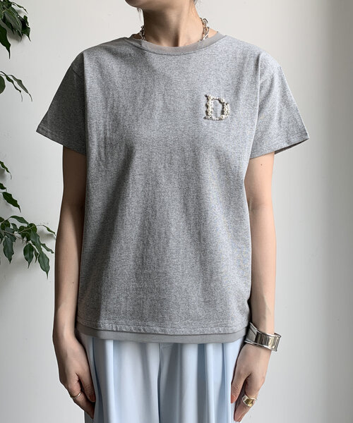 tシャツ DビジューTEE レディース DビジューTEE（Tシャツ/カットソー）｜DouDou（ドゥドゥ）の