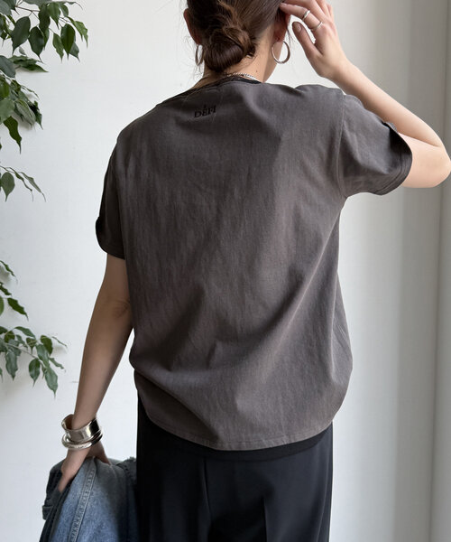 didu/半袖カットソー/--/ポリエステル/GRY/DIDUSS24 TOP-04OGR DビジューTEE（Tシャツ/カットソー）｜DouDou（ドゥドゥ）の