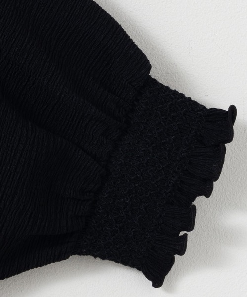 Howdy Marie（ハウディ―マリー）の「Howdy Marie 袖ゴムシャーリングプルオーバー（Tシャツ/カットソー・レディース・ブルーグリーン/ベージュ/ブラック・L/M）」の21枚目の写真