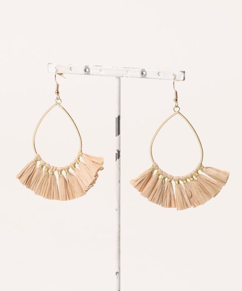 Maunaloa(マウナロア)の「【Maunaloa】ドロップフリンジピアス(ピアス(両耳用)・レディース・アイボリー/ブラウン・FREE)」の1枚目の写真