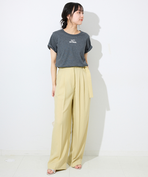 SLOBE IENA（スローブイエナ）の「《接触冷感/吸水速乾/UV機能》ウォッシャブルベルテットイージーパンツ（その他パンツ・レディース・ホワイト/ネイビー/イエロー・36/38）」の22枚目の写真