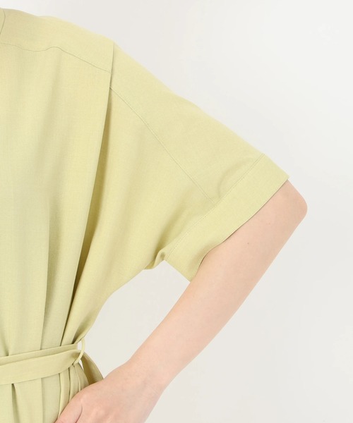 STRAWBERRY-FIELDS（ストロベリーフィールズ）の「キーネックワンピース　ワンピース（ワンピース・レディース・ネイビー/ライトグリーン/グレー系その他・2）」の7枚目の写真