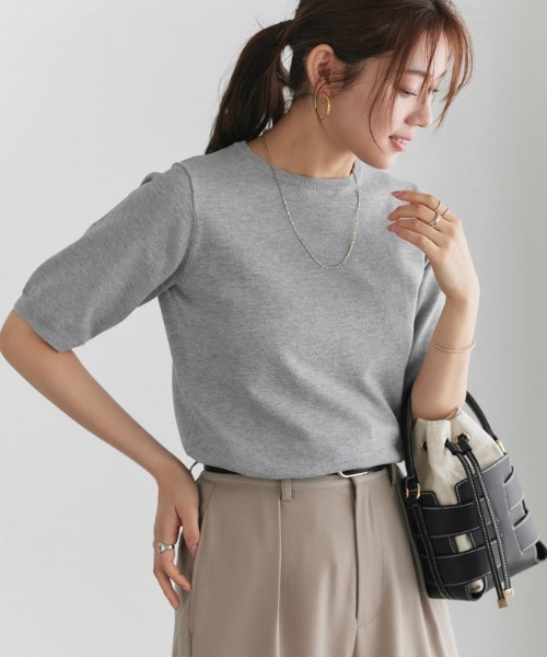 Traditional Weatherwear ⭐︎ 半袖ニットベージュ　極美品 セール】かぎ針編み半袖薄手 ポロ襟ニットセーター（ニット