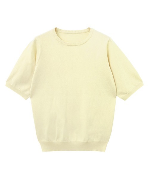 Pierrot(ピエロ)の「【接触冷感/UV/ウォッシャブル】半袖ニット(ニット/セーター・レディース・オフホワイト/ブラック/杢グレー/ピンク/ネイビー/ブルー系その他/レッド/ライトイエロー・M/L/LL/3L)」の15枚目の写真