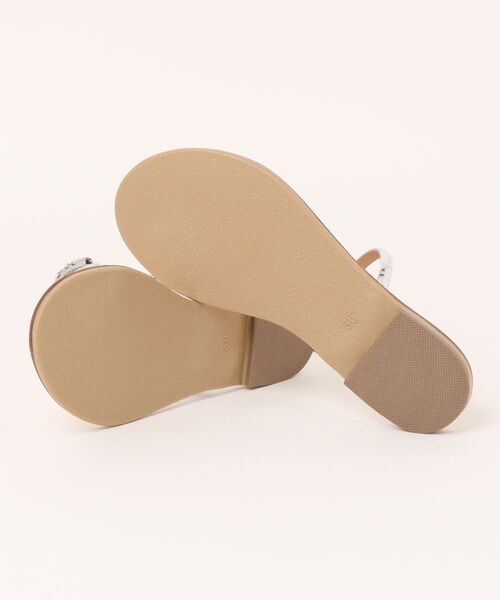 NICOLAS LAINAS（ニコラスライナス）の「【NICOLAS LAINAS】フラットトングサンダル（サンダル・レディース・シルバー/ブラック×ゴールド/ゴールド・37/38/36）」の5枚目の写真