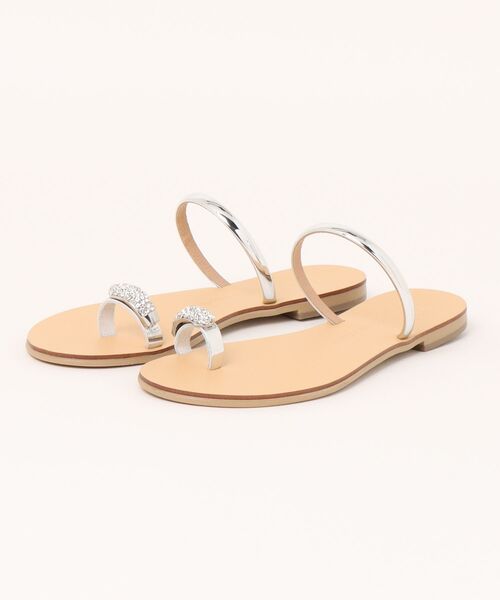 NICOLAS LAINAS（ニコラスライナス）の「【NICOLAS LAINAS】フラットトングサンダル（サンダル・レディース・シルバー/ブラック×ゴールド/ゴールド・37/38/36）」の15枚目の写真