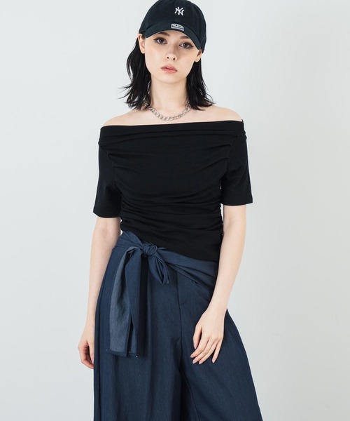 ANAP(アナップ)の「ウエストマーク ワイドパンツ(その他パンツ・レディース・ネイビー/ライトブルー・FREE)」の16枚目の写真