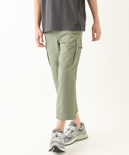 MK MICHEL KLEIN HOMME （エムケーミッシェルクランオム）の「【洗える / 快適高通気素材 】リネアーストレッチクロップドパンツ（その他パンツ・メンズ・ミント/カーキ・46/50/48）」の3枚目の写真