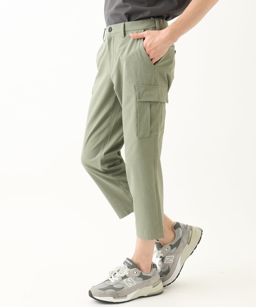 MK MICHEL KLEIN HOMME （エムケーミッシェルクランオム）の「【洗える / 快適高通気素材 】リネアーストレッチクロップドパンツ（その他パンツ・メンズ・ミント/カーキ・46/50/48）」の6枚目の写真