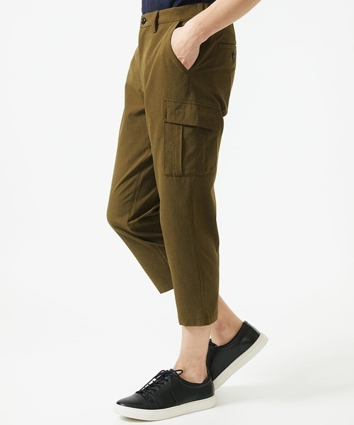 MK MICHEL KLEIN HOMME （エムケーミッシェルクランオム）の「【洗える / 快適高通気素材 】リネアーストレッチクロップドパンツ（その他パンツ・メンズ・ミント/カーキ・46/50/48）」の17枚目の写真