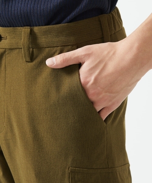 MK MICHEL KLEIN HOMME （エムケーミッシェルクランオム）の「【洗える / 快適高通気素材 】リネアーストレッチクロップドパンツ（その他パンツ・メンズ・ミント/カーキ・46/50/48）」の22枚目の写真
