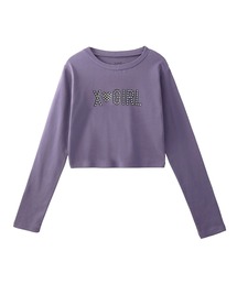 X-girl | RHINE STUD LOGO L/S BABY TEE(Tシャツ/カットソー)