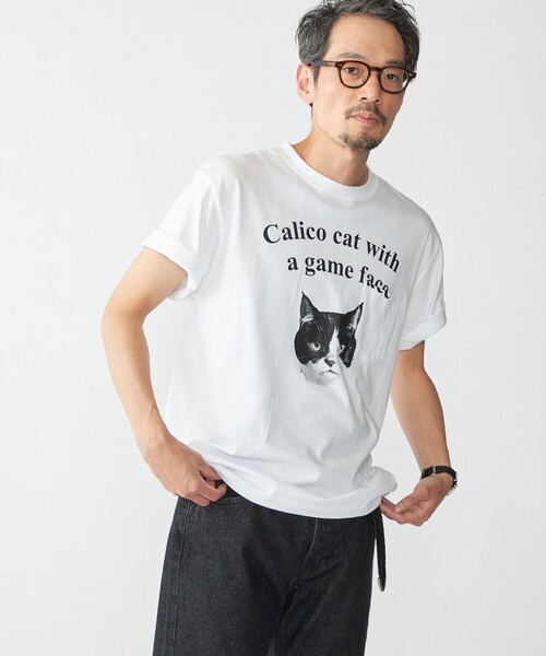 SHIPS(シップス)の「【WEB限定/SHIPS別注】Regency Works: キャット ポケット Tシャツ(Tシャツ/カットソー・メンズ・ライトホワイト/ホワイト/ホワイト系その他/ストーン・MEDIUM/LARGE/X-LARGE)」の4枚目の写真