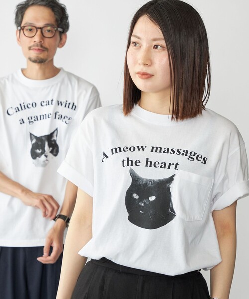 セール】【WEB限定/SHIPS別注】Regency Works: キャット ポケット T