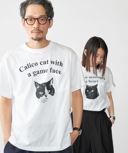 SHIPS(シップス)の「【WEB限定/SHIPS別注】Regency Works: キャット ポケット Tシャツ(Tシャツ/カットソー・メンズ・ライトホワイト/ホワイト/ホワイト系その他/ストーン・MEDIUM/LARGE/X-LARGE)」の6枚目の写真