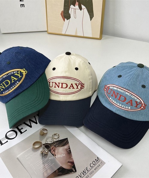 ブラウン刺繍ロゴキャップ セール】ヴィンテージ風刺繍ロゴキャップ（キャップ）｜NANEA