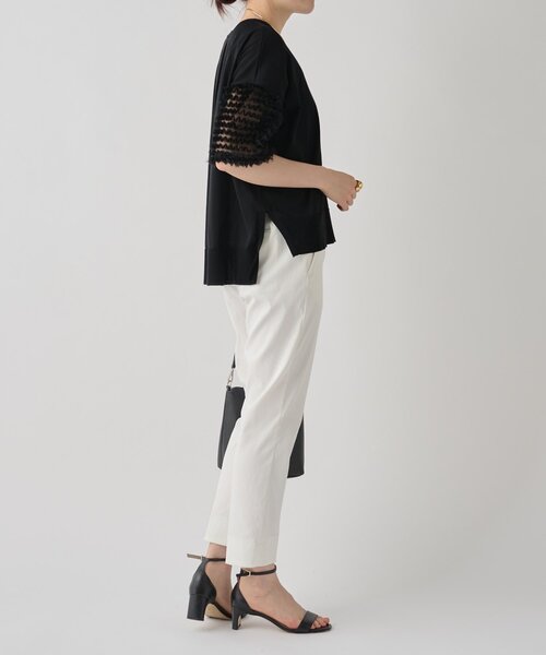 LIVETART(リヴェタート)の「袖フリルニット(ニット/セーター・レディース・ブラック・FREE)」の4枚目の写真