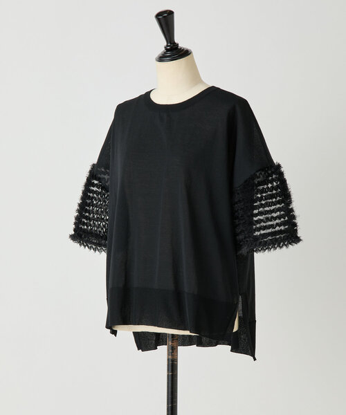 LIVETART(リヴェタート)の「袖フリルニット(ニット/セーター・レディース・ブラック・FREE)」の11枚目の写真