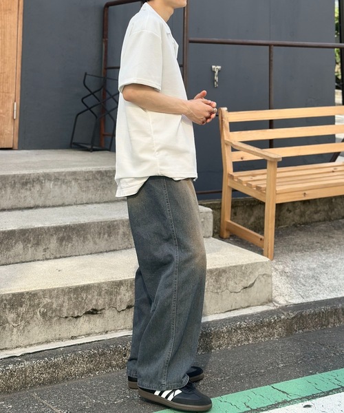 SHEPP(シープ)の「オープンカラーワッフルポロシャツ(ポロシャツ・メンズ・ブラック/ホワイト/グレー・L)」の20枚目の写真