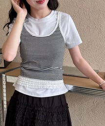裾フリル付きタンクトップ