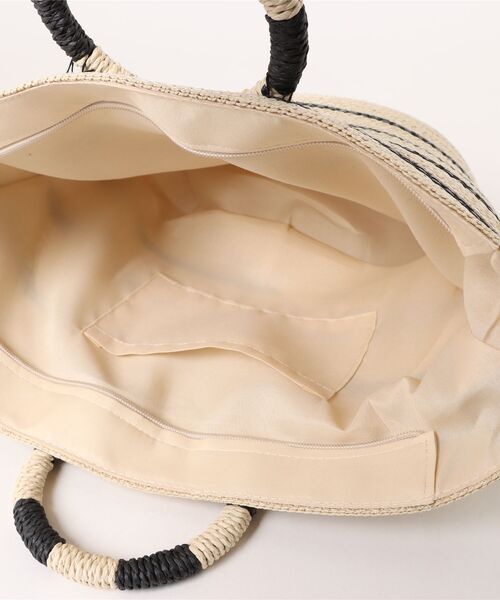 TONE SELECT GOODS（トーンセレクトグッズ）の「Liaa/ボーダー かごバッグ A18646（かごバッグ・レディース・ベージュ/ブラウン・FREE）」の9枚目の写真