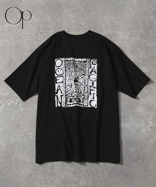 Ocean Pacific(オーシャンパシフィック)の「【Ocean Pacific(オーシャンパシフィック)】OLD PATTERNグラフィックTシャツ(Tシャツ/カットソー・メンズ・ホワイト/ブラック・MEDIUM/LARGE)」の2枚目の写真